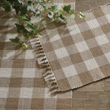 Wicklow Natural Check Yarn Table Runners-Lange General Store