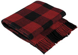 Wicklow Red and Black Check Throw-Lange General Store