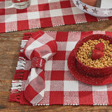 Buffalo Red and White Check Napkins-Lange General Store
