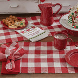 Buffalo Red and White Check Yarn Placemats-Lange General Store
