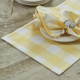 Buffalo Yellow Check Backed Table Runners-Lange General Store