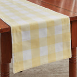 Buffalo Yellow Check Backed Table Runners-Lange General Store