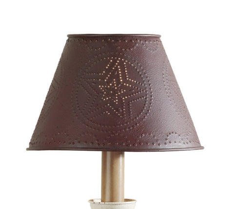 Burgundy Metal Star Lamp Shade-Lange General Store