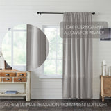 Burlap Dove Grey Extra Long Panel Curtain-Lange General Store