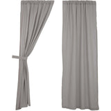 Burlap Dove Grey Panel Curtains-Lange General Store