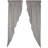 Burlap Dove Grey Prairie Long Panel Curtains-Lange General Store