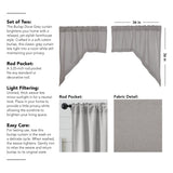 Burlap Dove Grey Swag Curtains-Lange General Store