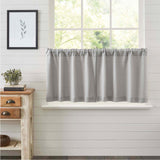 Burlap Dove Grey Tier Curtains-Lange General Store