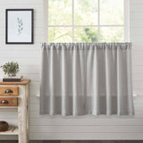 Burlap Dove Grey Tier Curtains-Lange General Store