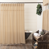 Burlap Vintage Tan Shower Curtain-Lange General Store