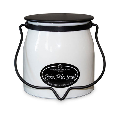 Rake, Pile, Leap Butter Jar Candle-Lange General Store