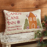 Christmas Memories Candy Cane Inn Pillow-Lange General Store