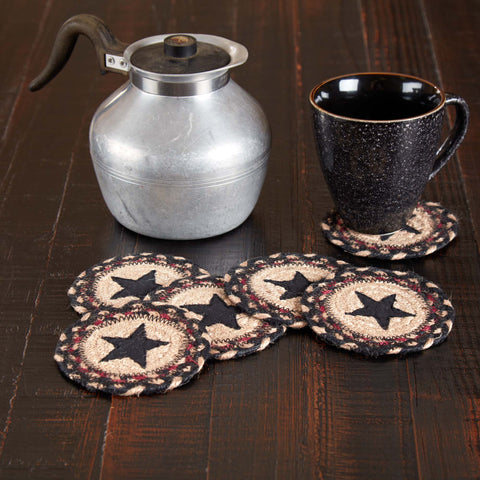 Colonial Star Braided Coasters-Lange General Store