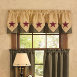 Country Bandana Star Point Valance-Lange General Store