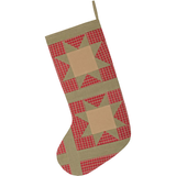 Dolly Star Red Patch Stocking-Lange General Store
