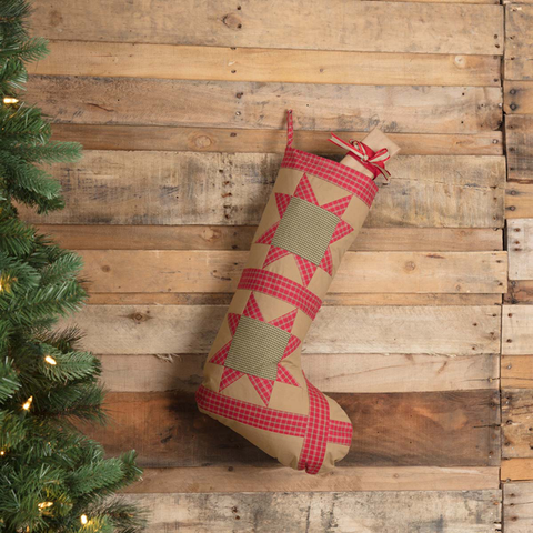 Dolly Star Tan Patch Stocking-Lange General Store