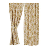 Dorsey Gold Short Panel Curtains-Lange General Store