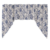 Dorsey Navy Swag Curtains-Lange General Store