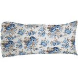 Dusk Blue Floral Ruffled Pillow Cases-Lange General Store