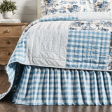 Dusk Buffalo Blue Check Bed Skirt-Lange General Store