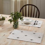 Embroidered Bee Placemats-Lange General Store