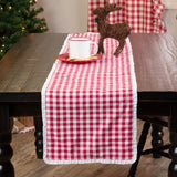 Emmie Red and White Check Table Runners-Lange General Store