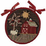 Farm Life Hooked Chair Pad-Lange General Store