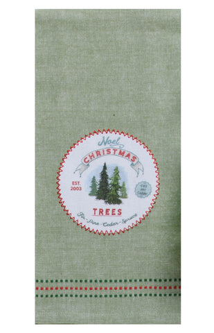 Farmhouse Christmas Tree Tea Towel-Lange General Store