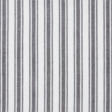 Farmstead Black Ticking Stripe Prairie Swag Curtains-Lange General Store