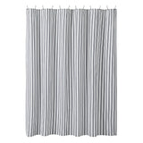 Farmstead Black Ticking Stripe Shower Curtain-Lange General Store