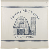Sawyer Mill Blue Barn Shower Curtain-Lange General Store