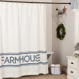 Farmstead Blue Farmhouse Shower Curtain-Lange General Store