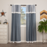 Sawyer Mill Blue Patchwork Panel Curtains-Lange General Store