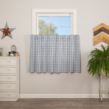 Sawyer Mill Blue Plaid Tier Curtains 36"-Lange General Store