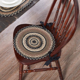 Farmstead Charcoal Braided Chair Pad-Lange General Store