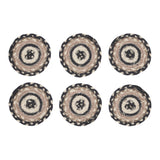 Farmstead Charcoal Braided Coasters-Lange General Store