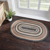 Farmstead Charcoal Collection Braided Rugs - Oval-Lange General Store