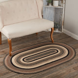 Farmstead Charcoal Collection Braided Rugs - Oval-Lange General Store