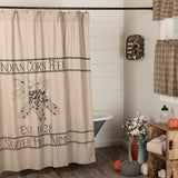 Sawyer Mill Charcoal Corn Feed Shower Curtain-Lange General Store