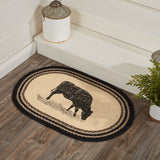 Sawyer Mill Cow Braided Oval Rug-Lange General Store