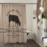 Sawyer Mill Cow Shower Curtain-Lange General Store