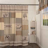 Sawyer Mill Charcoal Patchwork Shower Curtain-Lange General Store