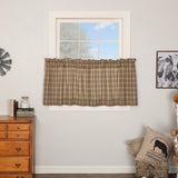 Sawyer Mill Charcoal Plaid Tier Curtains 24"-Lange General Store