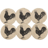 Sawyer Mill Charcoal Poultry Coasters-Lange General Store