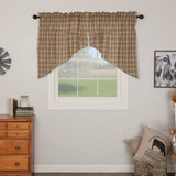 Sawyer Mill Charcoal Prairie Swag Curtains-Lange General Store