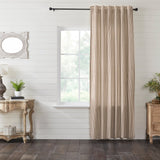 Farmstead Charcoal Ticking Stripe Extra Long Panel Curtain-Lange General Store