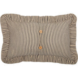 Sawyer Mill Charcoal Ticking Stripe Fabric Pillow-Lange General Store