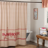 Sawyer Mill Red Farmhouse Living Shower Curtain-Lange General Store