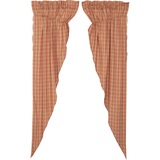 Sawyer Mill Red Plaid Long Prairie Curtains-Lange General Store