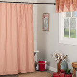 Sawyer Mill Red Ticking Stripe Shower Curtain-Lange General Store